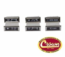 Crown Fits Jeep Dash Indicator Lamps CJ5 CJ7 CJ8 6 Lamps Lights 1976-1986