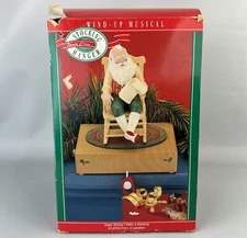Hallmark Musical Rocking Santa Claus Christmas Stocking Hanger VIDEO Vtg 1990