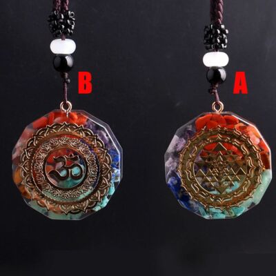 7 Chakra Natural Stone Energy Pendant Necklace Yoga Reiki Healing Amulet Gifts