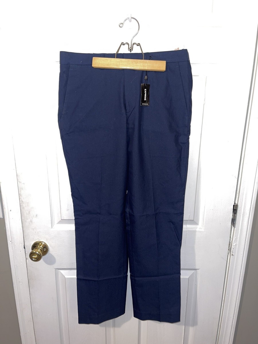 Express Dress Pants - Mens - 30x30 - Blue - Stretch Classic