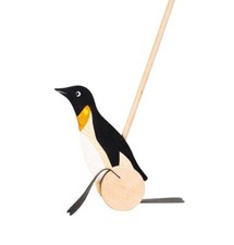Schiebetier Pinguin Holzschiebetier Schiebefigur Lauflernhilfe Schiebevogel Holz