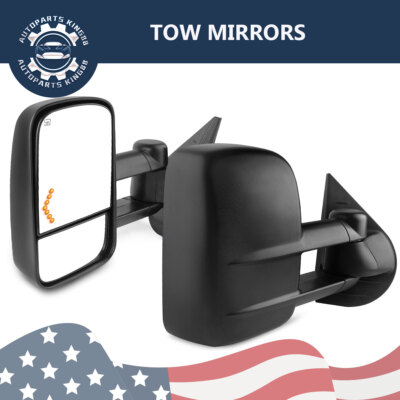 Power Heated Tow Mirrors for 2007-2013 Chevy Silverado GMC Sierra 1500 2500HD