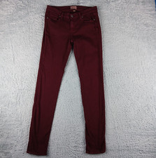 Paige Jeans Womens 29 Red Peg Skinny Low-Rise Denim Comfort USA Made