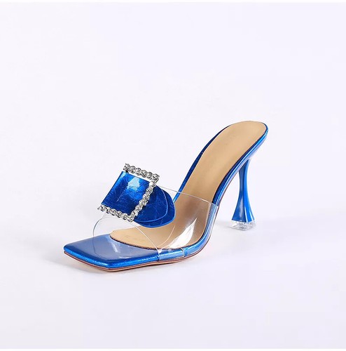 Bottines Plateforme Exma Moda Giulia - Talon 14cm, Strass Bleu, Taille 37, Occasion