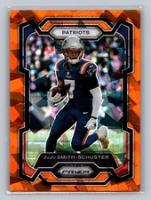 JuJu Smith-Schuster 2023 Panini Prizm Orange Cracked Ice Prizm SP Patriots #204
