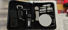 Mens 12 piece compact personal care kit Stainless Steel. Comb clippers razor New