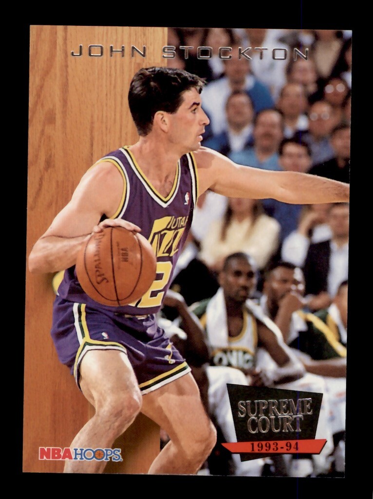 1993-94 NBA HOOPS #SC8 JOHN STOCKTON SUPREME COURT INSERT