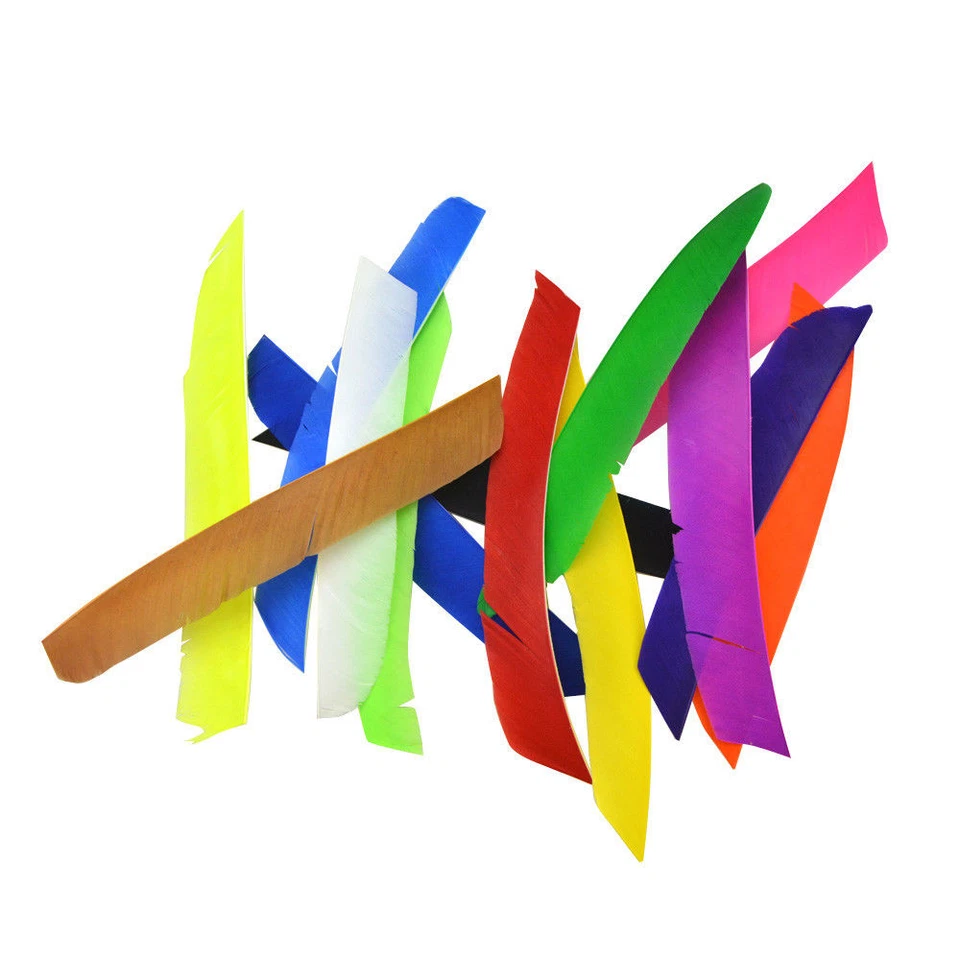 50X Archery Full Length Turkey Feather Vanes Left Wings Arrow Bow Fletches DIY - Image 4 of 4