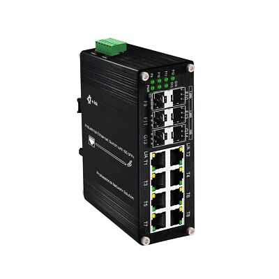 Industrial 14-Port Ethernet Switch Support 4-Port 1G SFP and 2-Port 10G SFP+,...