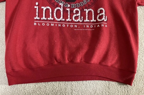Sudadera Vintage Universidad de Indiana Adulto XL Pulóver Rojo Hoosiers Retro Usada - Imagen 7 de 24