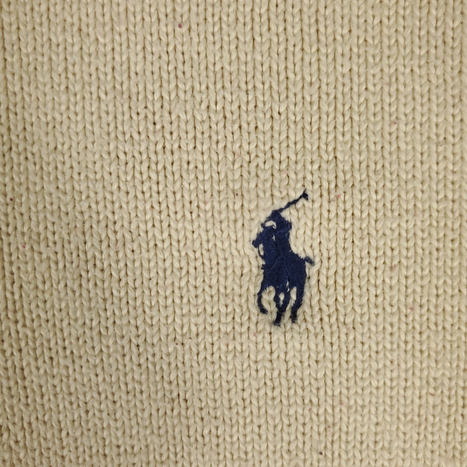 Maglione Ralph Lauren uomo taglia 2XL beige pony 1 4 zip pullover felpa **