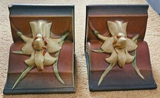 Vintage połowa lat czterdziestych Roseville zefir lilia sztuka ceramika pod książki