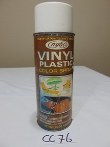 VINTAGE SPRAY CAN PAINT NU KOTE VINYL PLASTIC NEW YORK BRONZE POWDER WHITE 321V