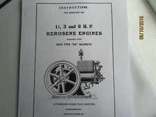 1925 IHC "M" 1 1/2-6 HP Kerosene Instructions/Parts Manual,EK mag & spark plug