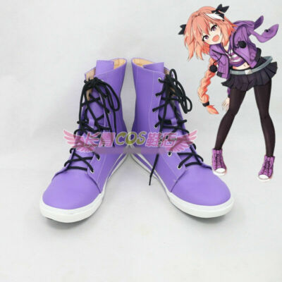 Sale ! Fate Apocrypha Astolfo Purple Cosplay Shoes Boots