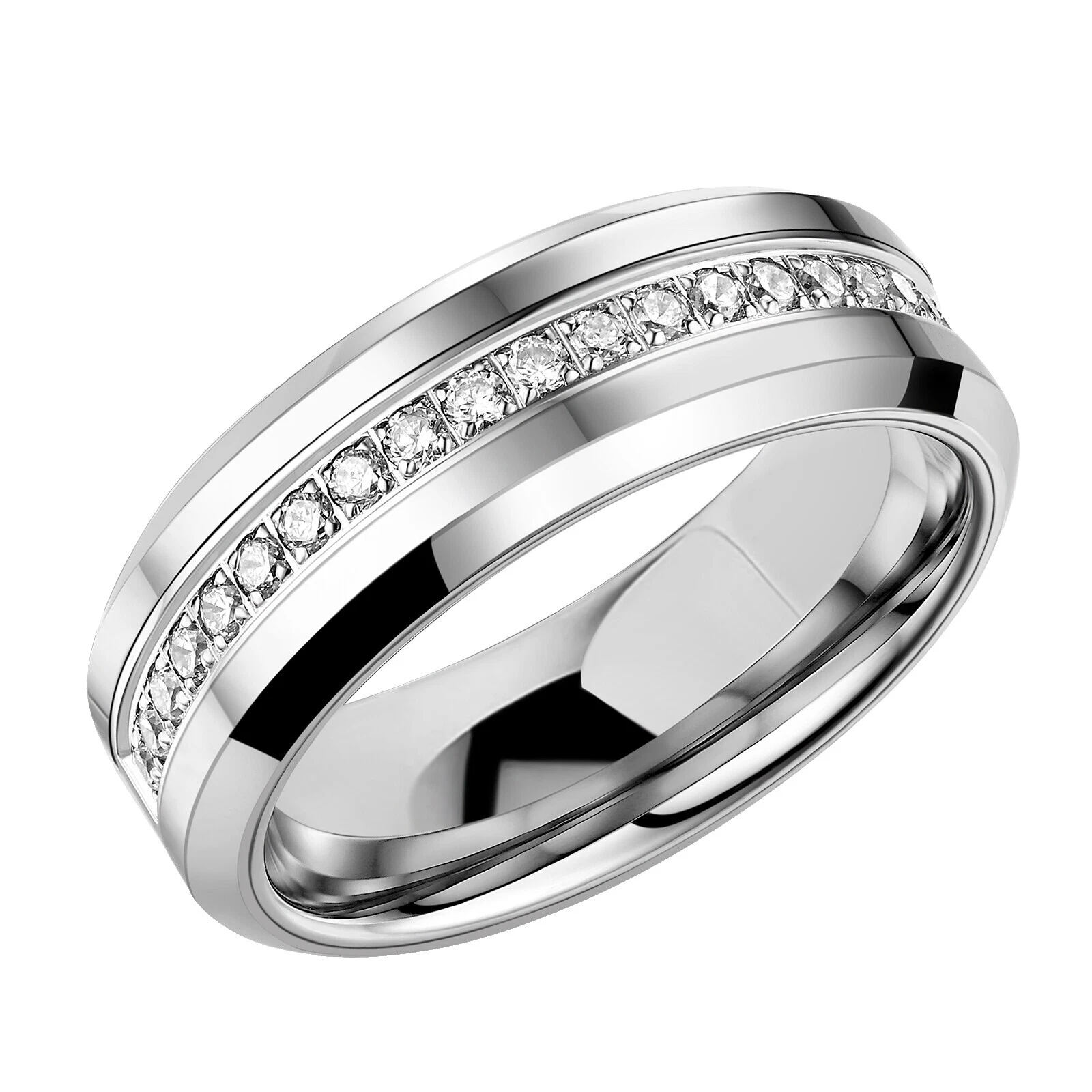 Cubic Zirconia Piedra de tungsteno Joyería para Hombre