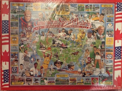 White Mountain Puzzles American Sports History Puzzle 1000 Pcs 24x30 NEW