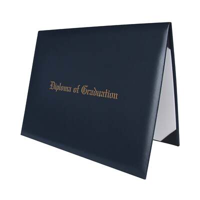 Endea Graduation Navy Blue Imprinted Diploma Cover for 8.5'' x 11'' diploma