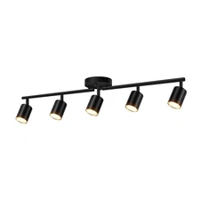 Black Track Lighting Kit Kitchen, 5 Light Track Lighting Fixtures Ceiling, 5 ...