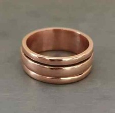 Solid Pure Copper Minimalist Healing Ring, Handmade, Unisex, Spinner Ring