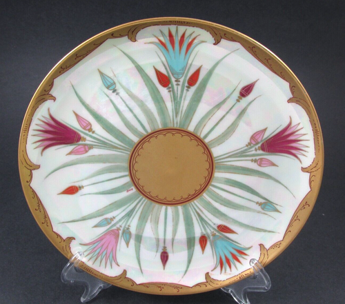 Pickard Limoges Egyptian Papyrus Lustre Plate Artist Signed LIND Book Piece! - 第 2/7 張圖片