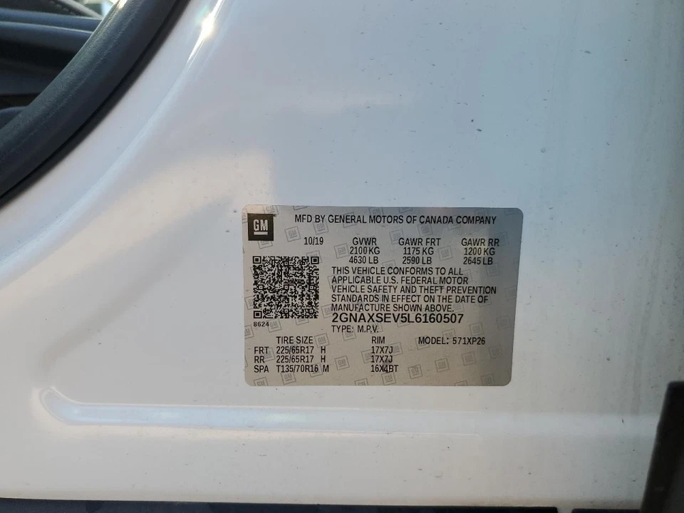 Conjunto de filtro de aire usado se adapta a: Chevrolet Equinox 2020 grado A Foto 3 de 4