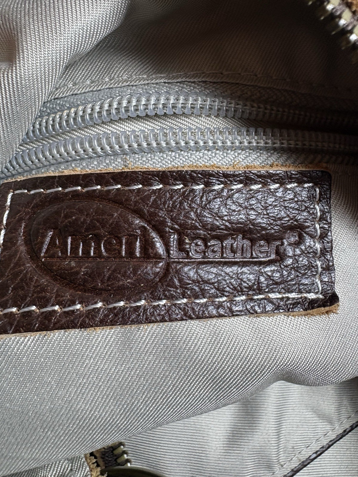 Ameri Leather Brown Shoulder Bag Genuine Leather … - image 5