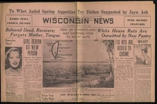 WISCONSIN NEWS Pink Section Comics 5/21 1935 Mickey Mouse Buck Rogers Popeye