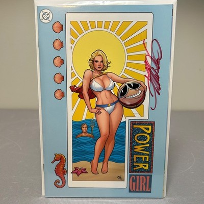 POWER GIRL #1 G'NORT'S SWIMSUIT EDITION SIGNED BY FRANK CHO Varian Cover Comic