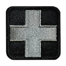 Medic Patch Military First Aid EMT EMS Responder Red Cross Hook Loop MADE IN USA