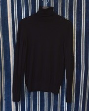 Moncler Black Merino Wool Turtleneck Sweater Jumper - Size Small S