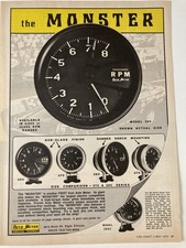 1976 Auto Meter Tachometer Print Ad Monster Model 398