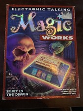 SPIRIT IN THE COFFIN Magic Works - electronic talking  lights up - used