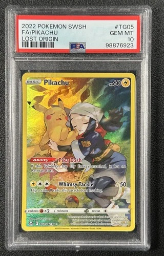 PIKACHU PSA 10 2022 POKEMON SWSH LOST ORIGIN #TG05/TG30 FA TRAINER GALLERY 923