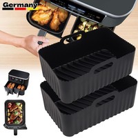 Airfryer Silikonform 2Pcs Airfryer ZubehöR FüR Ninja Foodi AF300EU AF400EU 9.5L,