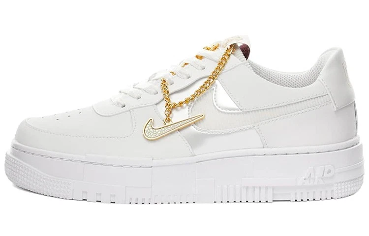 Nike Air Force 1 Pixel White Gold Chain W for sale | eBay