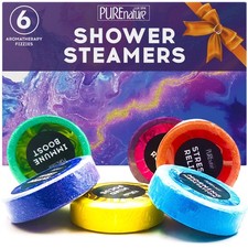 Aromatherapy Shower Steamers Set - Six Uplifting Relaxing Scents for Stress R...