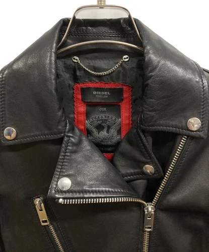 Diesel Lamb Leather Riders Jacket Men's Size XS Black image 4