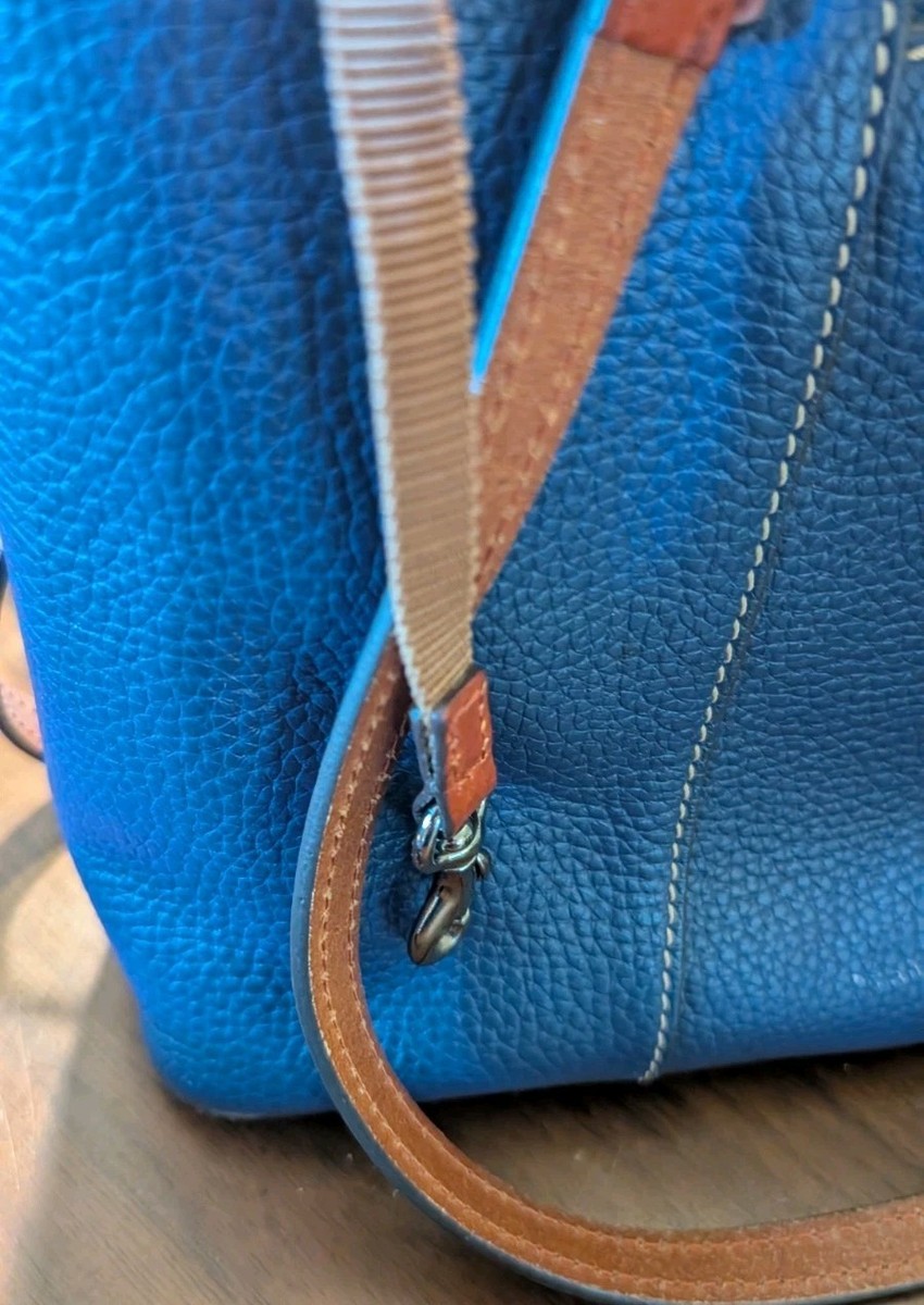 Dooney & Bourke Pebble Grain Small Lexington Shopper Tote 10” x 12” x 3.5”  Navy View 3