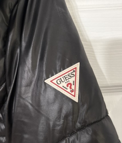 GUESS Women's Black Size M Teen Puffer Jacket - Picture 4 of 5