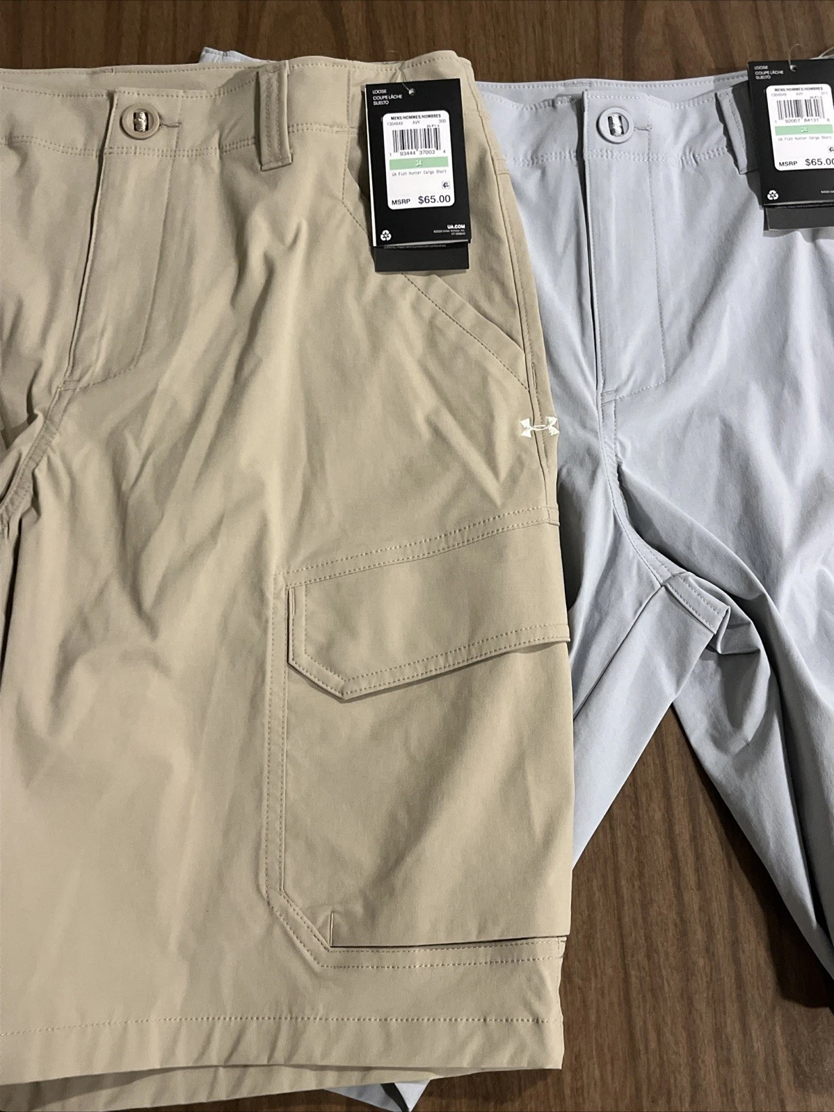 NEW UNDER ARMOUR UA Ramble Cargo Shorts Fish Hunter 1304649 Size 34