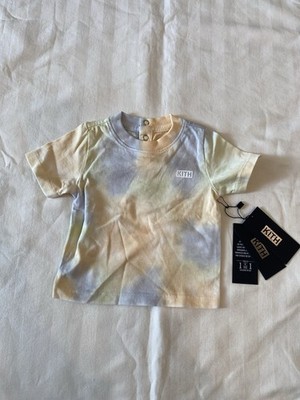 NWT Kith Kids Baby Tie Dye SS Tee Multicolor 6-9 Month 6-9M Short Sleeve Buttons