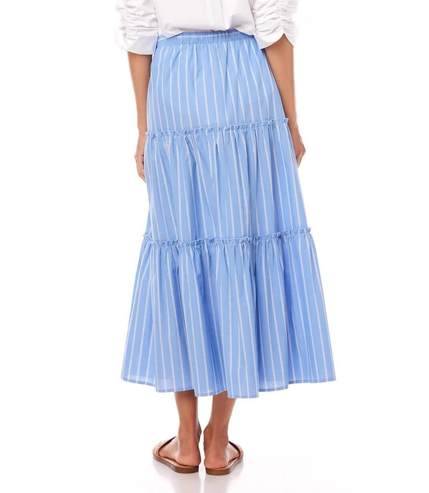 Saia Midi Feminina Karen Kane Listras Camadas Tamanho P - Imagem 2 de 4