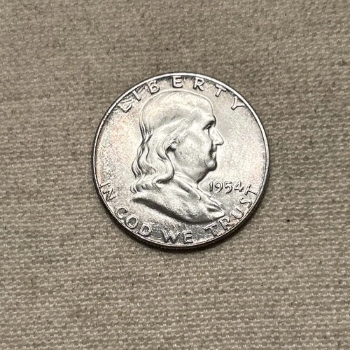 1954-P Franklin Half Dollar - Lustrous BU/Uncirculated 90% Silver 50C PJ
