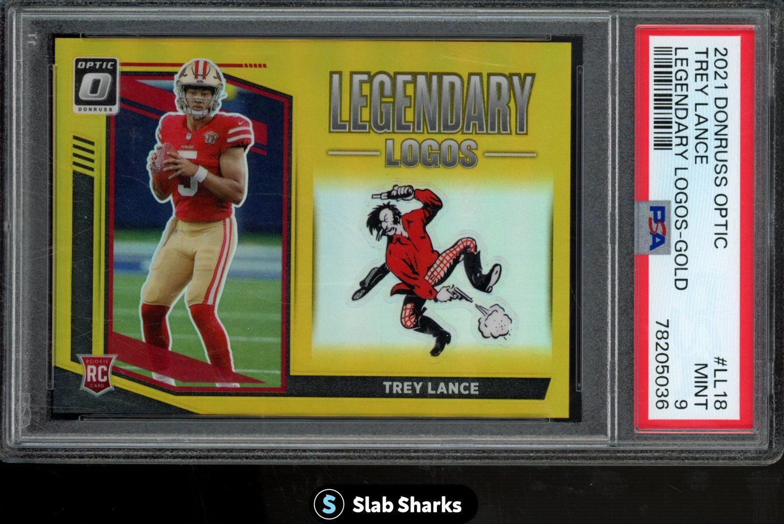 Trey Lance Panini Donruss Optic Legendary Logos #LL18 Gold
