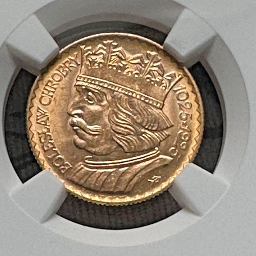 1925 (W) Poland Gold 10 Zlotych Boleslaw Chrobry NGC MS 64