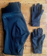 Equilibre Reithose Gr. 12 J. und 1 Paar Fouganza Reithandschuhe Gr. 12-14 J.