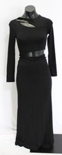 ASOS Design Women's Twist Shoulder Cut Out Waist Maxi Dress BL1 Black UK:4 US:0