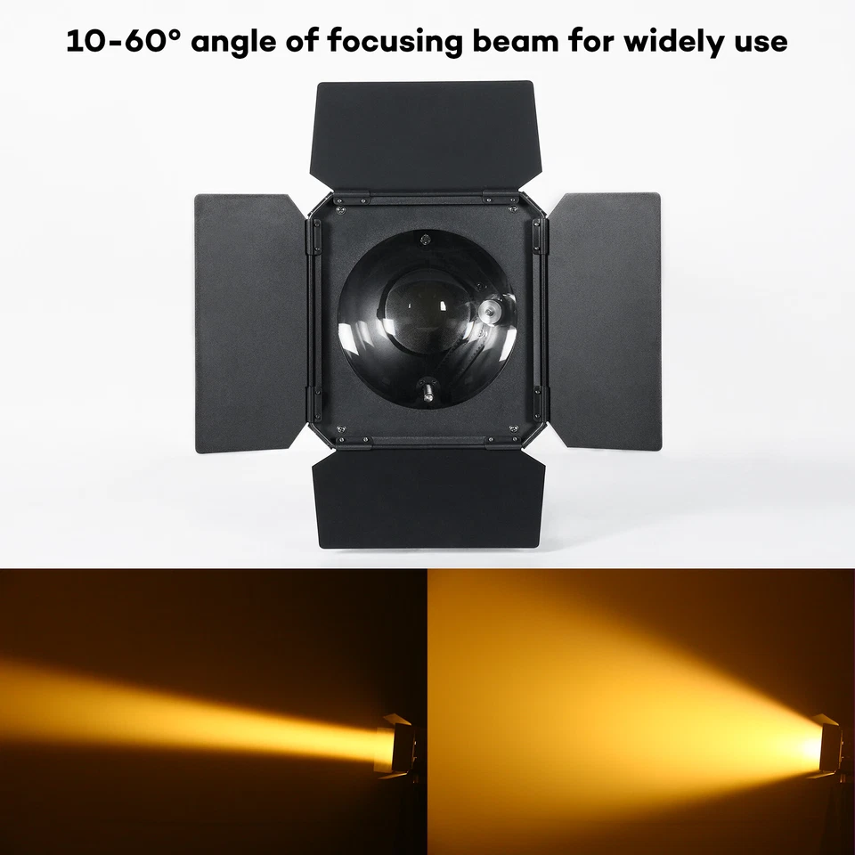 200W COB LED Par Strahler DMX Scheinwerfer 3200k/5600k Bühnenlicht Weiß/Warmweiß - Bild 3 von 4