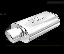 MagnaFlow 14814 Polished Stainless Steel Universal Muffler 2.25” inlet / 4” Tip